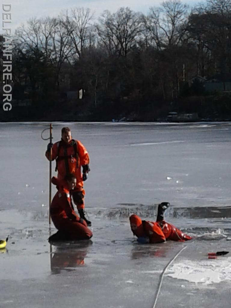 Ice Rescue Training at Swedes Lake