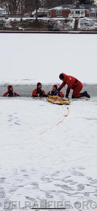 Ice Rescue Training at Swedes Lake