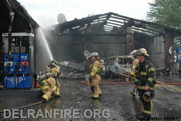 Helping neighboring community with commercial building fire