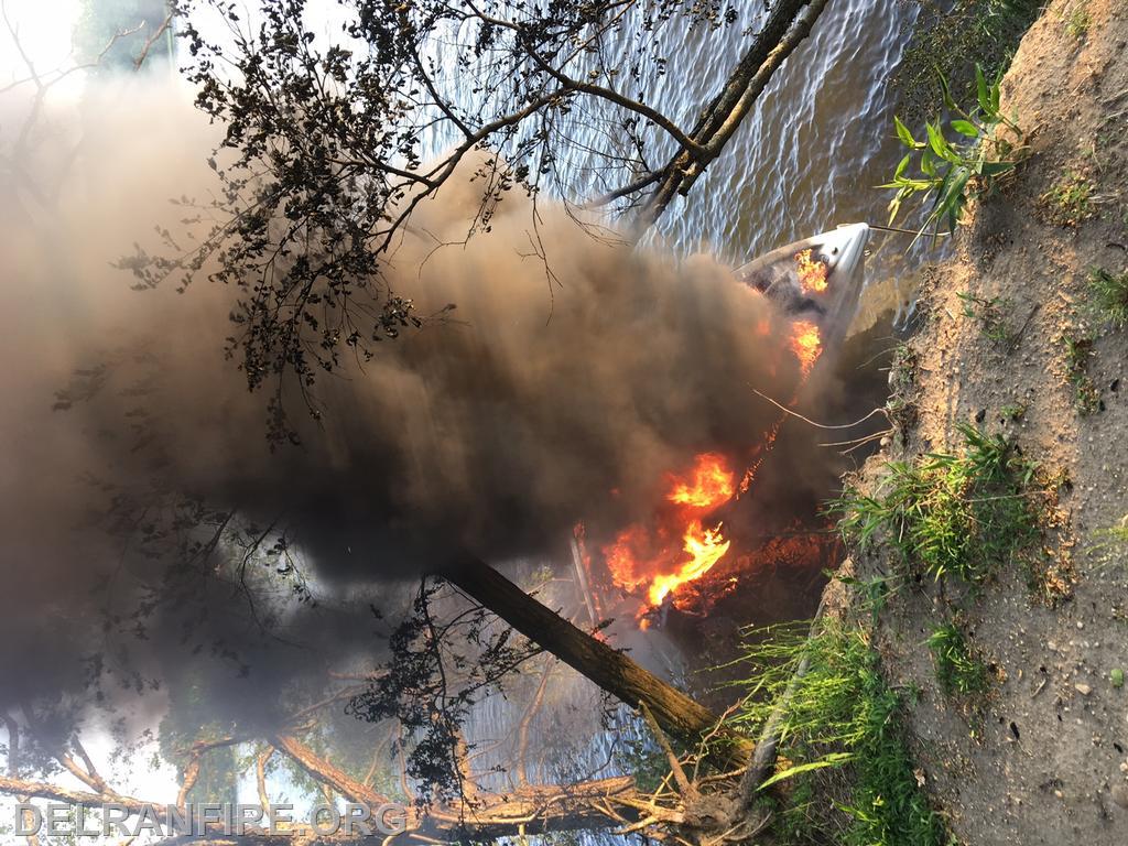 Boat Fire at Amico Island 