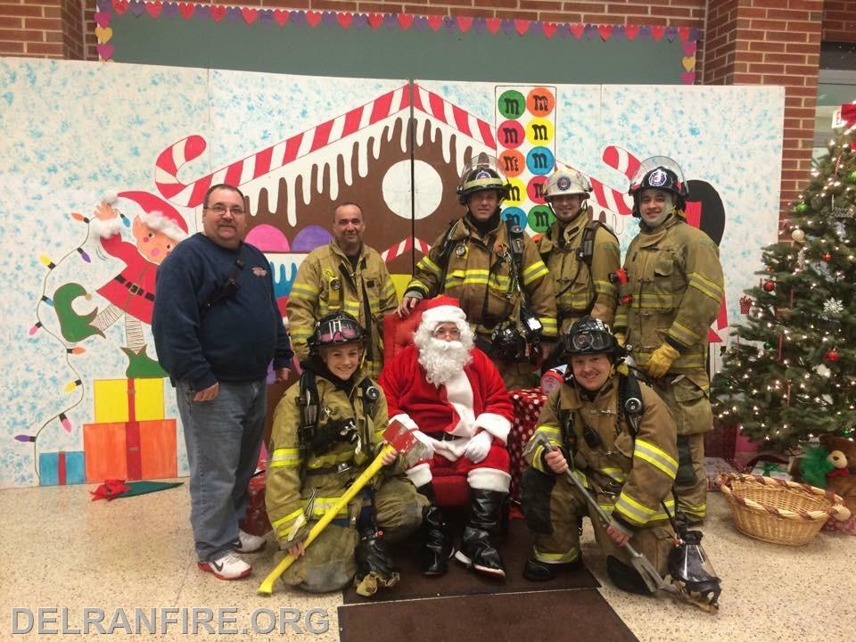 Fire Crew pictures with Santa